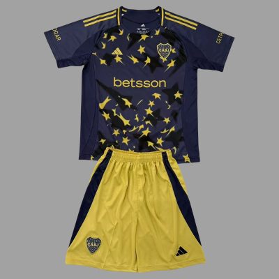 2025 Boca Juniors Third Kids Soccer Jersey Size 16-28