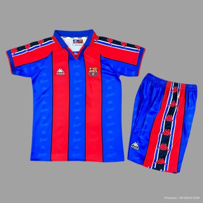 95/97 Barcelona home retro kids soccer jersey Size 16-28
