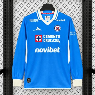 26/27 Cruz Azul Home Long Sleeve Soccer Jersey