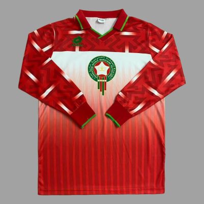 1994 Morocco Home Long Sleeve Retro Soccer Jersey