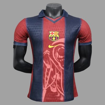 00/01 Barcelona Home Travis Scott Player Version Remark Soccer Jersey