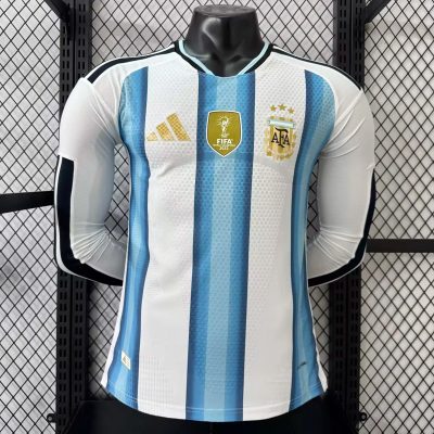2026 Argentina Home Long Sleeve Player Version Soccer Jersey