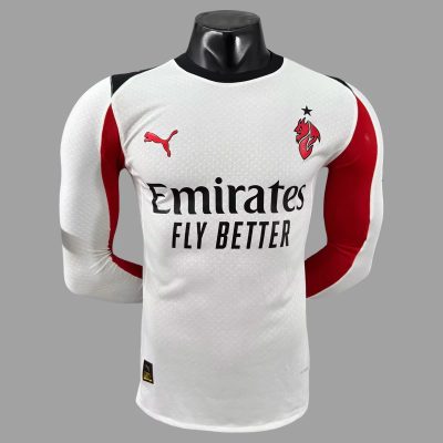 25/26 AC Milan Away Long Sleeve Player Version Soccer Jersey