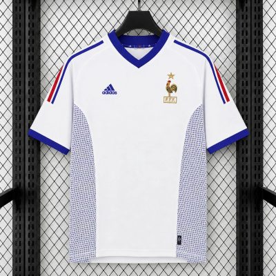 2002 France Away Retro Soccer Jersey