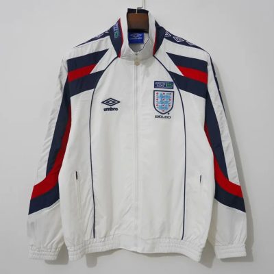 1998 England White Retro Windbreaker