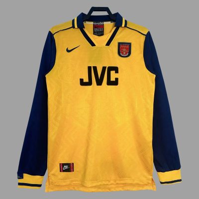 96/97 Arsenal Away Long Sleeve Retro Soccer Jersey