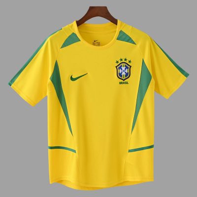 2002 Brazil Home Retro Soccer Jersey