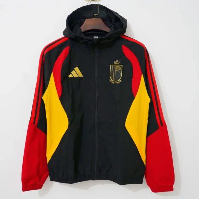 2026 Belgium Black Red Yellow Windbreaker