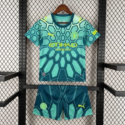 26/27 Manchester City Goalkeeper 1 Kids Soccer Jersey