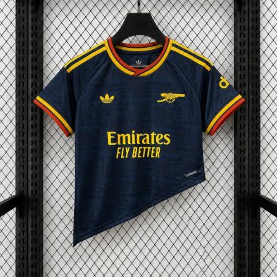 26/27 Arsenal Away Women Asymmetric Hem Crop Jersey