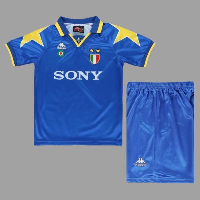 95/96 Juventus Away Kids Retro Soccer Jersey Size 16-28