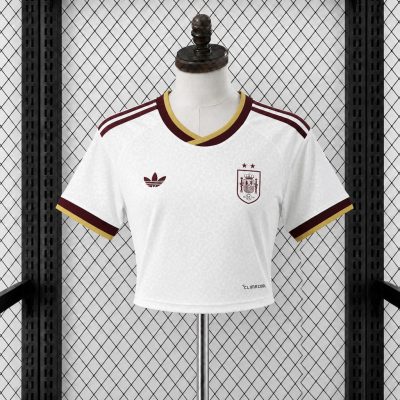 2026 Spain Away 2 Stars Women Crop Jersey