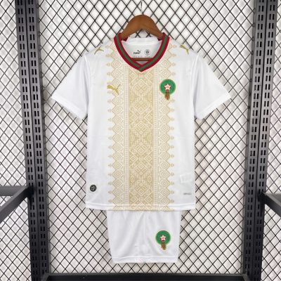 2026 Morocco Away Kids Soccer Jersey Size 16-28