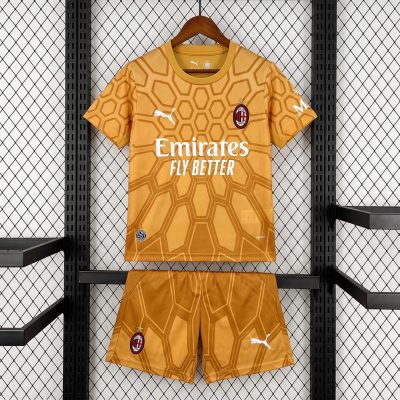 26/27 AC Milan Goalkeeper Home Kids Soccer Jersey