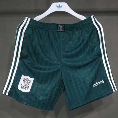 95/96 Liverpool Green Soccer Shorts