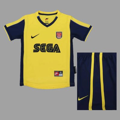 99/01 Arsenal Away Kids Retro Soccer Jersey Size 16-28