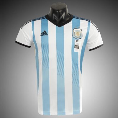 2014 Argentina Home Adizero Retro Soccer Jersey