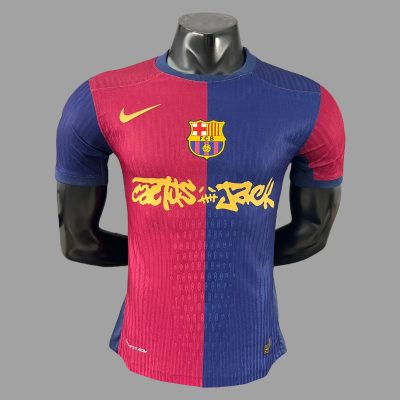 24/25 Barcelona Home Travis Scott Player Edition Soccer Jersey