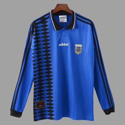 1994 Argentina Away Long Sleeve Retro Soccer Jersey