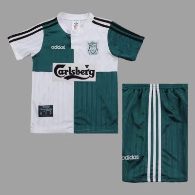 95/96 Liverpool Away Kids Retro Soccer Jersey Size 16-28