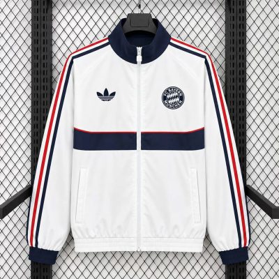 26/27 Bayern Munich OG Track Top White Windbreaker