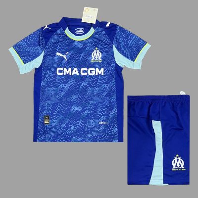25/26 Marseille Third Kids Soccer Jersey Size 16-28
