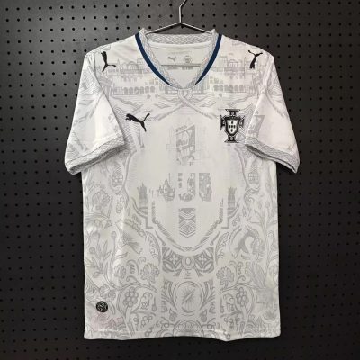2026 Portugal Special Edition Azulejo Tile Floral Tapestry White Soccer Jersey