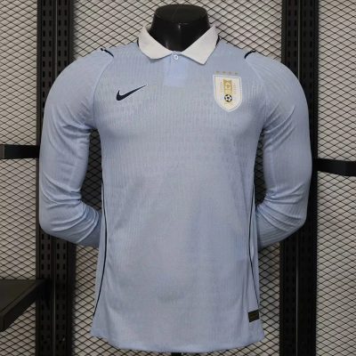 2026 Uruguay Home Long Sleeve Player Version Soccer Jersey