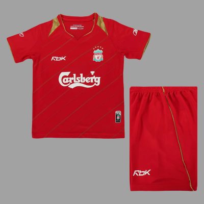 05/06 Liverpool Home Kids Retro Soccer Jersey Size 16-28
