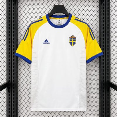2002 Sweden Away Retro Soccer Jersey