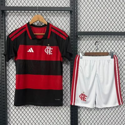 2026 Flamengo Home Kids Soccer Jersey Size 16-28