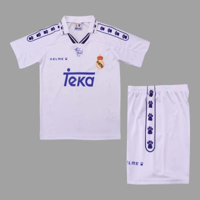 94/95 Real Madrid Home Kids Retro Soccer Jersey Size 16-28