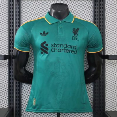 26/27 Liverpool Green Black Retro Player Version Soccer Jersey