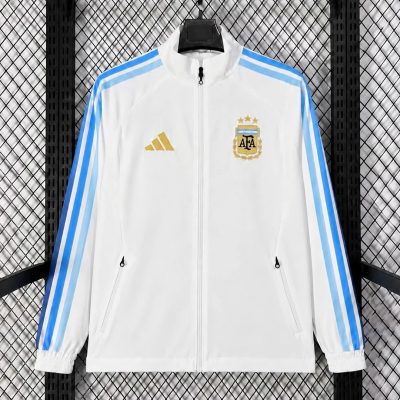 2026 Argentina White Blue Anthem Windbreaker