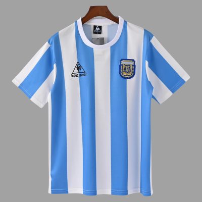 1986 Argentina Home Retro Soccer Jersey