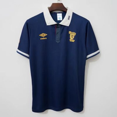 1990 Scotland Home Retro Soccer Jersey