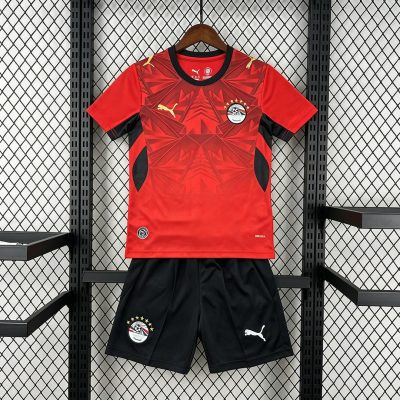 2026 Egypt Home Kids Soccer Jersey Size 16-28
