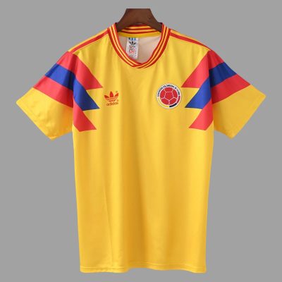 1990 Colombia Home Retro Soccer Jersey