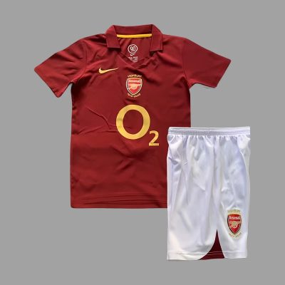 05/06 Arsenal Home Kids Retro Soccer Jersey Size 16-28