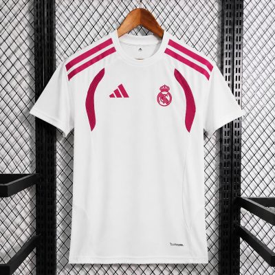 26/27 Real Madrid Training 2 White Pink Shirt