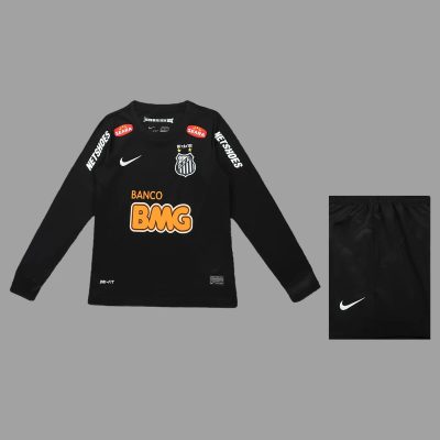 2012 Santos Neymar Special Version Long Sleeve Kids Retro Soccer Jersey Size 16-28