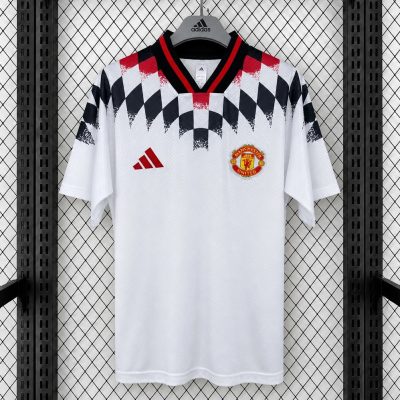 26/27 Manchester United 1994 Inspired Geometric White Soccer Jersey