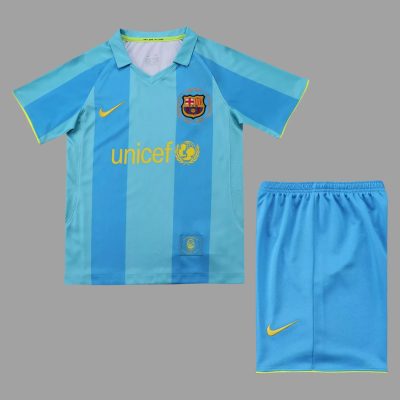 07/08 Barcelona Away Kids Retro Soccer Jersey Size 16-28