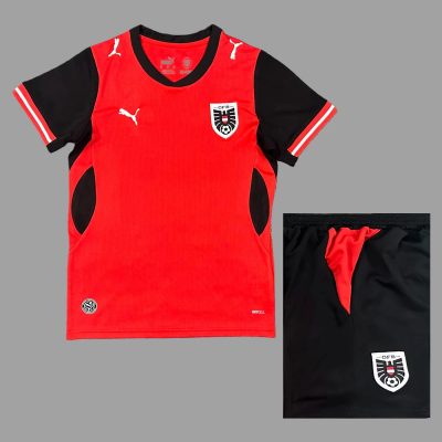 2026 Austria Home Kids Soccer Jersey Size 16-28