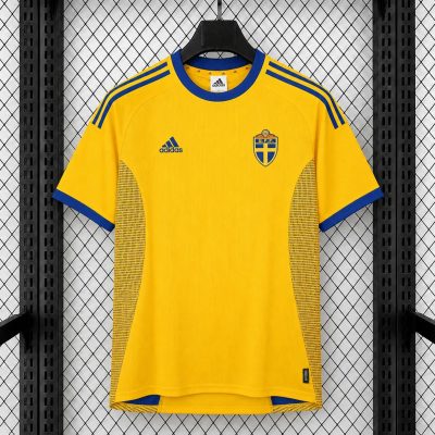 2002 Sweden Home Retro Soccer Jersey