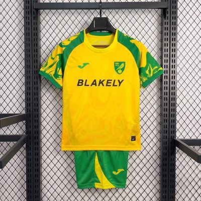 26/27 Norwich City Home Kids Soccer Jersey
