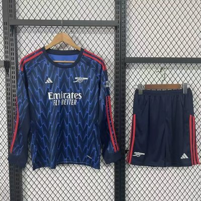 25/26 Arsenal Away Long Sleeve Kids Soccer Jersey Size 16-28