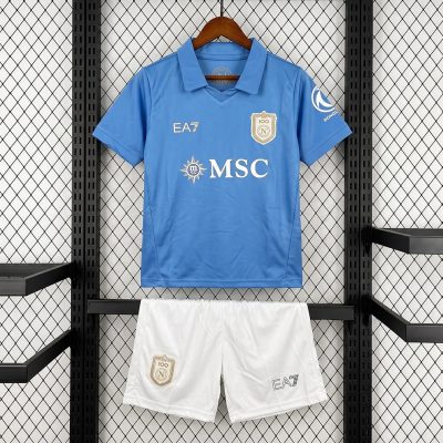 26/27 Napoli Home Kids Soccer Jersey
