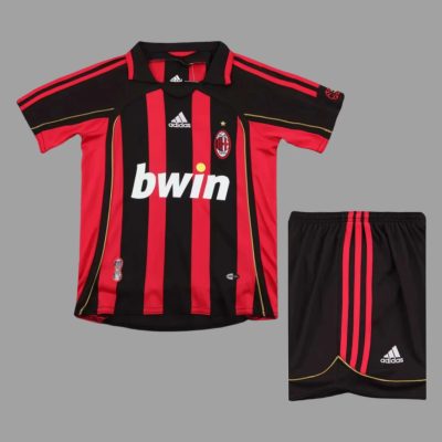 06/07 AC Milan Home Kids Retro Soccer Jersey Size 16-28