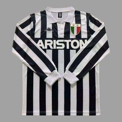 84/85 Juventus Home Long Sleeve Retro Soccer Jersey